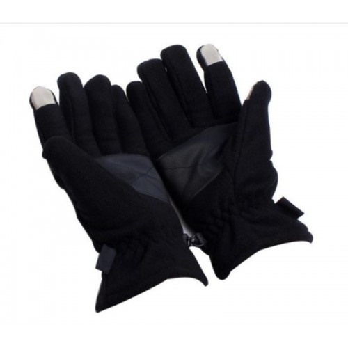 Fleece Text Gloves